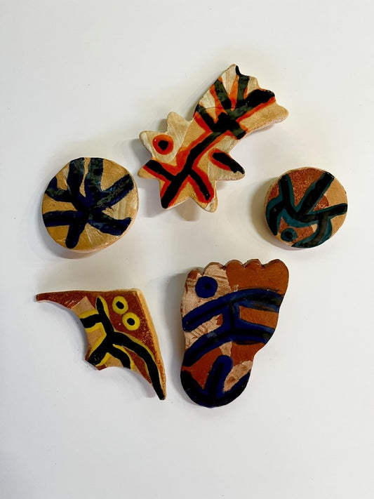 Abstract Potter Brooches